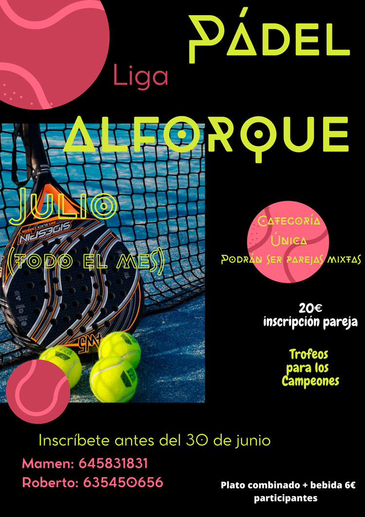 Liga de pádel en Alforque