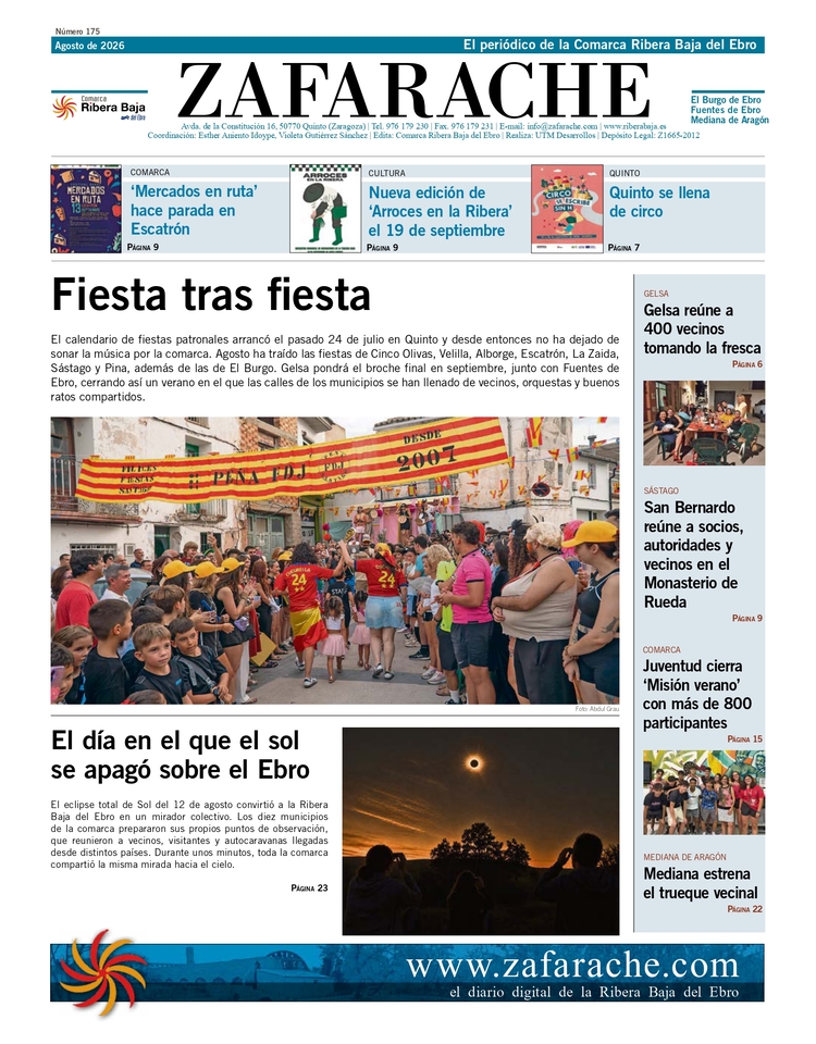 Ya puedes leer on-line el número 175 de Zafarache
