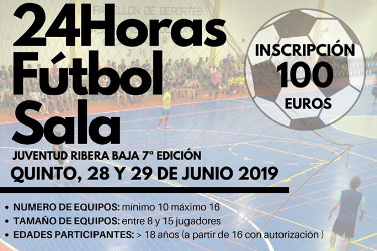 El 24 horas de fútbol sala reunirá este fin de semana a 180 futbolistas