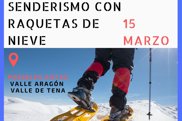 Excursión senderista con raquetas de nieve
