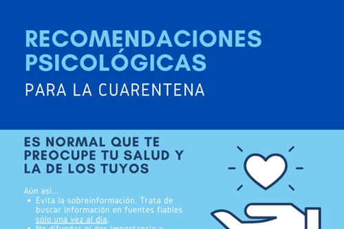 Recomendaciones psicológicas para la cuarentena