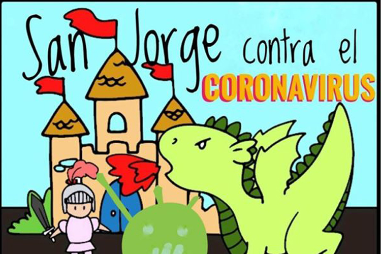 Dibujos de dragones y bingo por megafonía para celebrar San Jorge en Gelsa